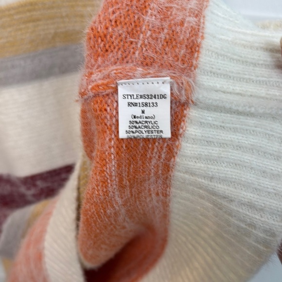 Staccato Colorful Striped Women's Sweater. Size M. - Picture 3 of 8